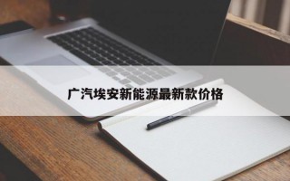 广汽埃安新能源最新款价格