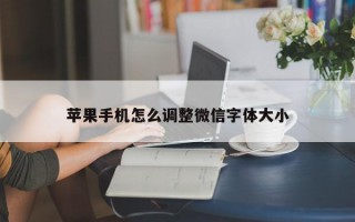 苹果手机怎么调整微信字体大小