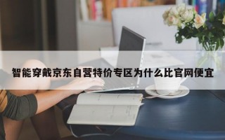 智能穿戴京东自营特价专区为什么比官网便宜