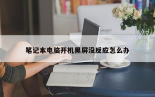 笔记本电脑开机黑屏没反应怎么办